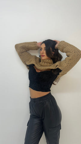 Autumn Leaves Knit Shrug Sweater