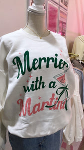 Merry Martini Holiday Crewneck