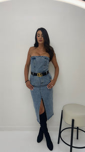 Leah Denim Midi Dress