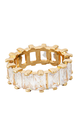 Baguette Studded Band Ring