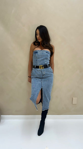 Leah Denim Midi Dress